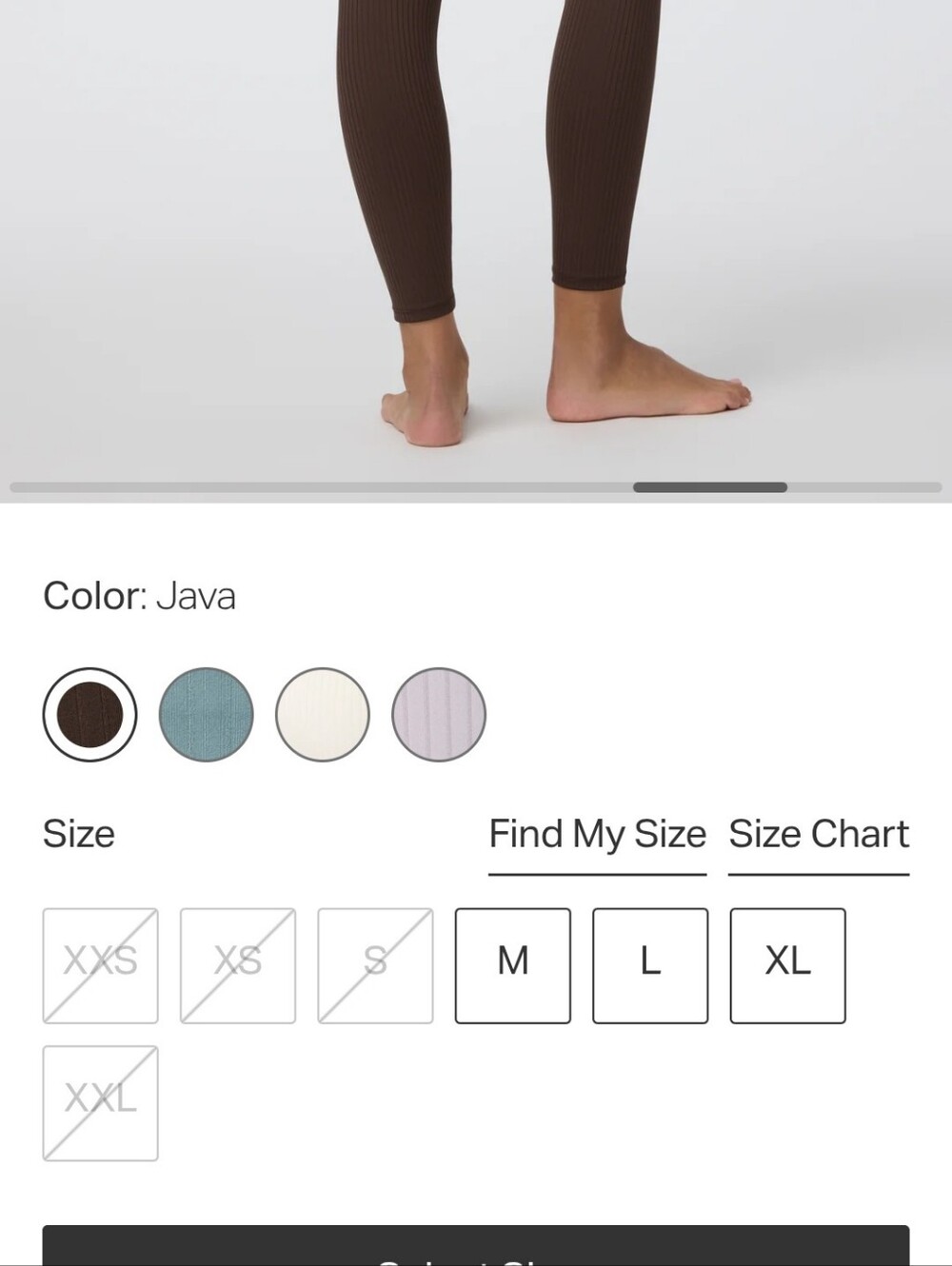 Vuori Inversion Rib Legging Sz XS Java - Picture 4 of 11